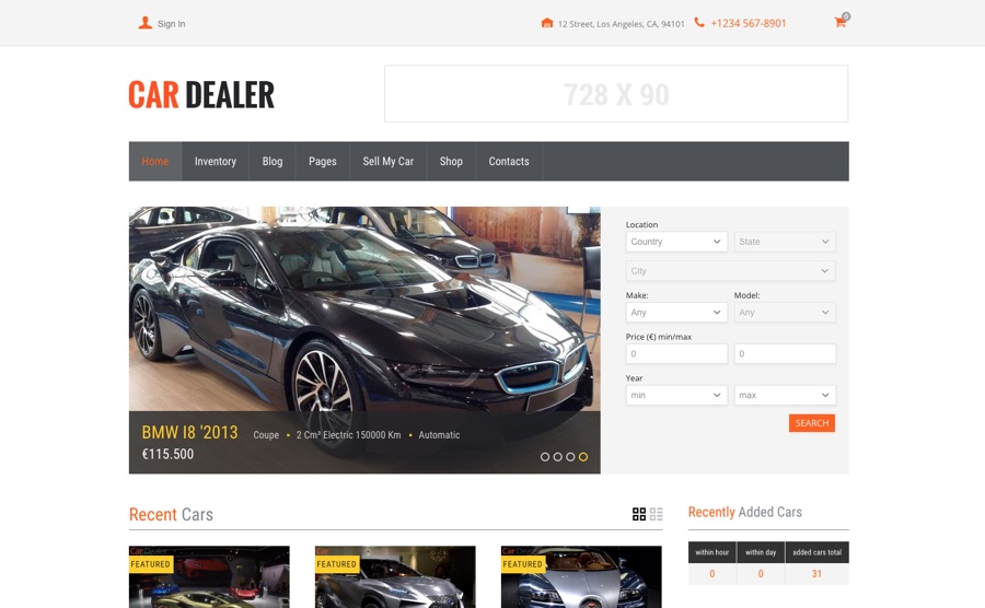 CarDealer Autohändler WordPress Theme
