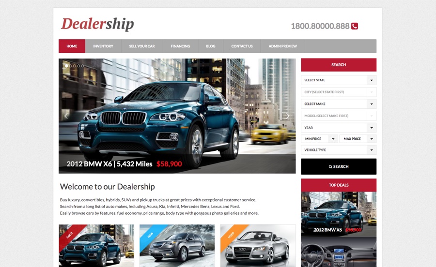 Autohaus Autohändler WordPress Theme