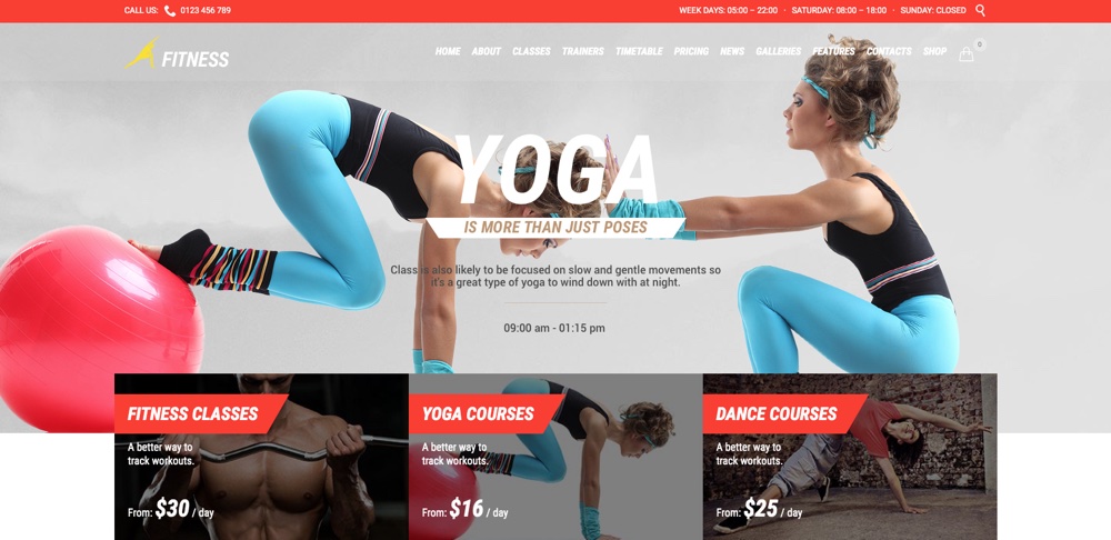 Fitness Sport Fitnessstudio WordPress Theme