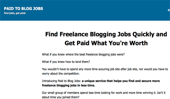 bezahlt, um zu bloggen