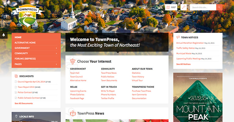 Townpress-Gemeinde-Wordpress-Theme