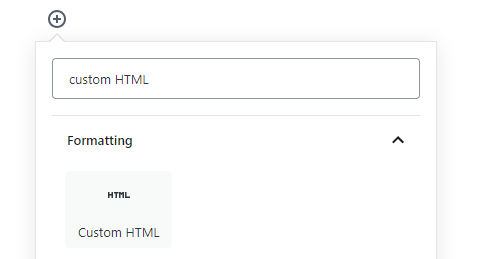 Benutzerdefinierter HTML-Block