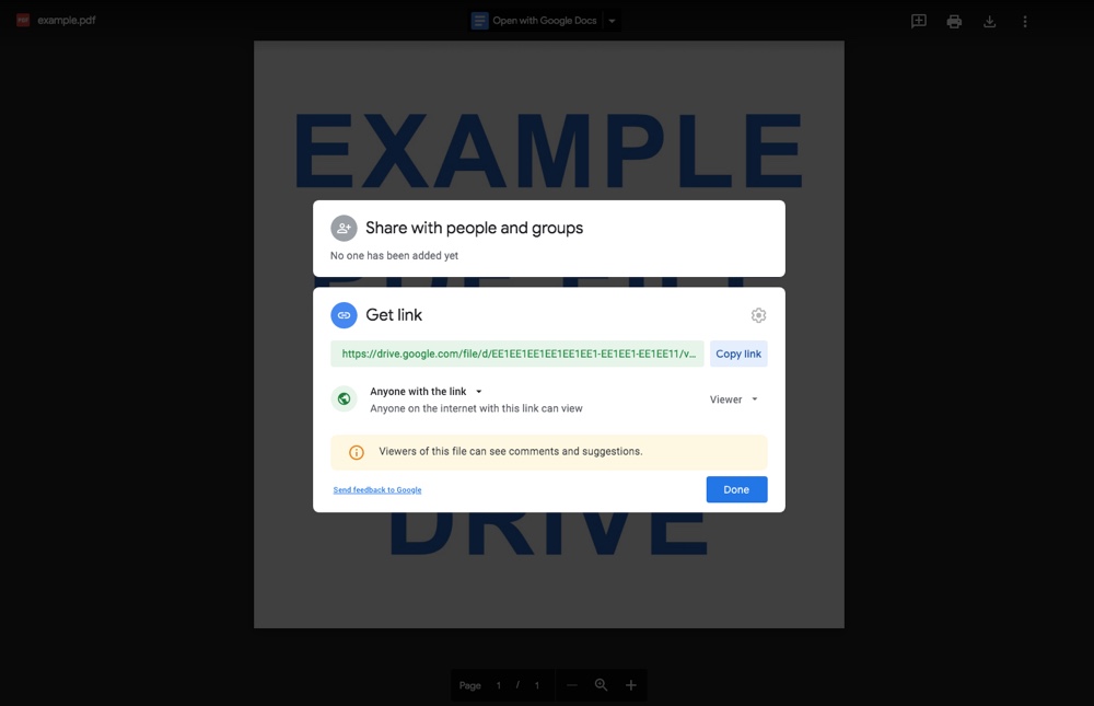 Google Drive: Jeden teilen