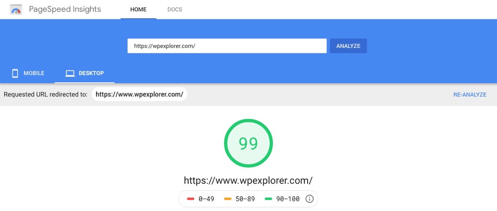 Google PageSpeed ​​Insights