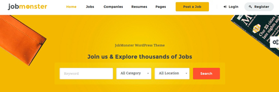 Jobmonster-Homepage