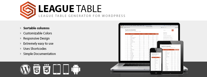 League Table Premium WordPress Plugin