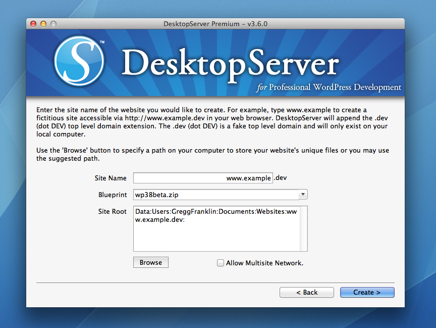 Desktop-Server-Blaupause