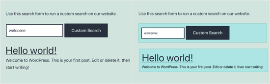 SearchWP benutzerdefinierte CSS-Vorschau