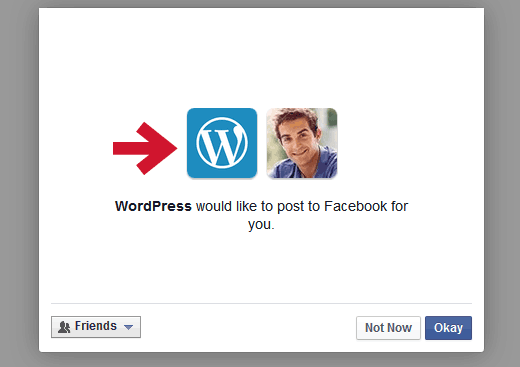 Erlaube WordPress.com, für dich auf Facebook zu posten