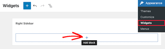 Neuen Widget-Block für die Suche hinzufügen