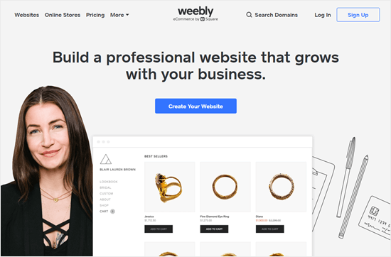 Die Weebly-Website
