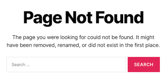 Standard WordPress 404-Seite