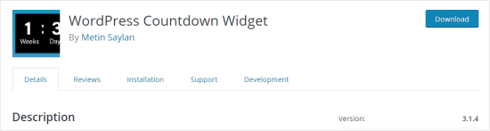 Das WordPress Countdown-Widget-Plugin