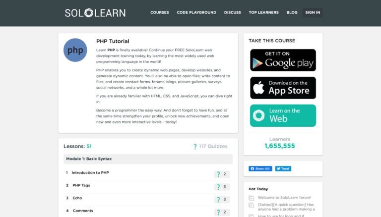 SoloLearn PHP-Tutorial