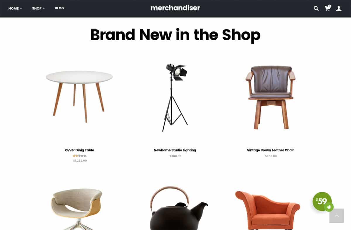 Merchandiser-Homepage