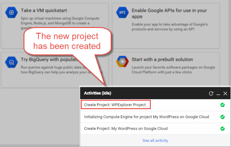 google-cloud-wordpress-011-Benachrichtigung über neues Projekt erstellt