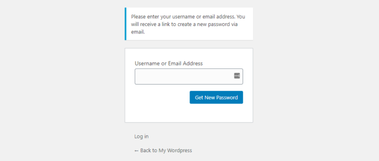 Wiederherstellen Ihres WordPress-Passworts.