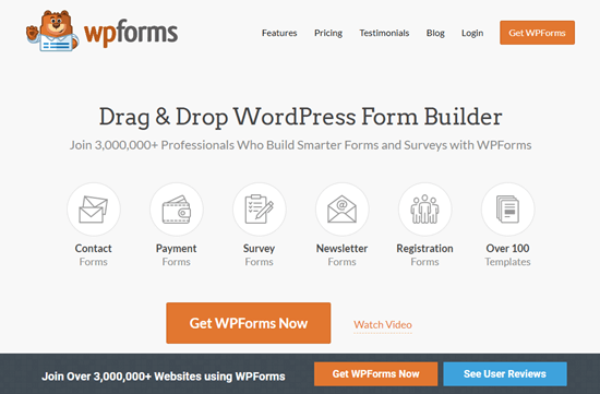 Die WPForms-Website