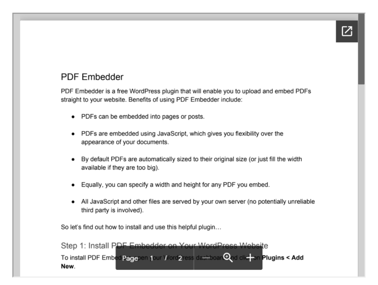 Einbetten einer PDF-Datei