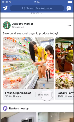 Screenshot einer Bildanzeige auf dem Facebook-Marktplatz