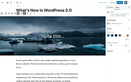 Neuer WordPress-Editor namens Gutenberg
