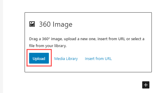 Hochladen eines 360-Grad-Bildes in WordPress
