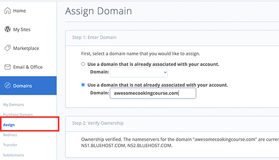 Hinzufügen einer Addon-Domain in Bluehost