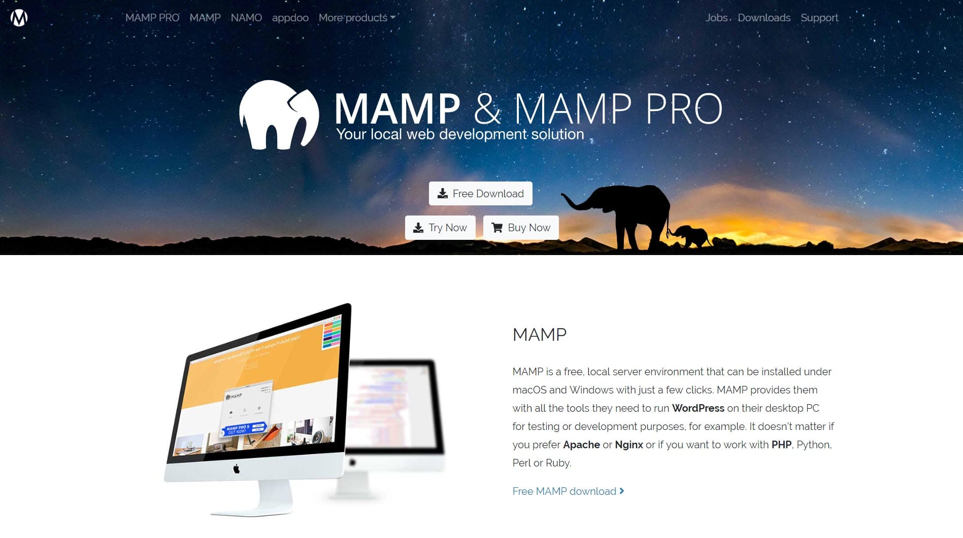 MAMP-Homepage