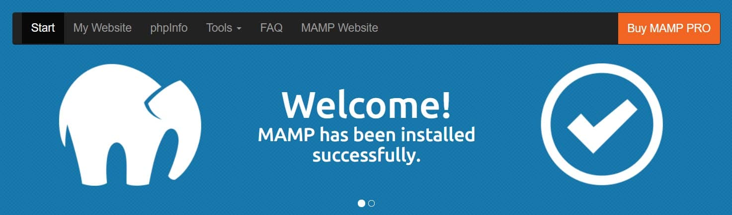 Homepage des MAMP-Servers