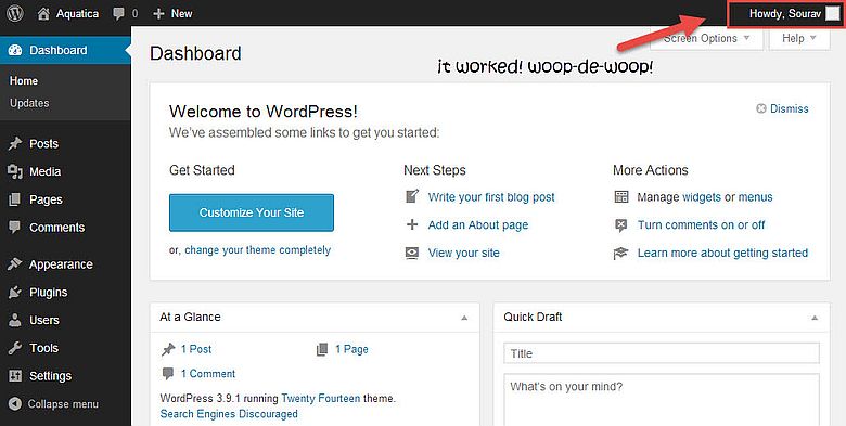 WordPress-Admin-Benutzernamen ändern 10 wp Dashboard