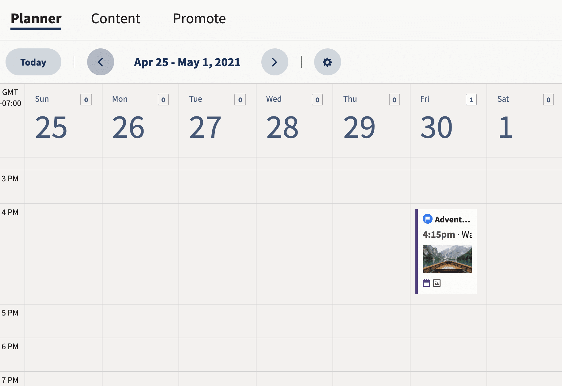 Planer Kalenderansicht