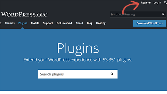 Registrieren Sie sich für ein kostenloses WordPress.org-Konto