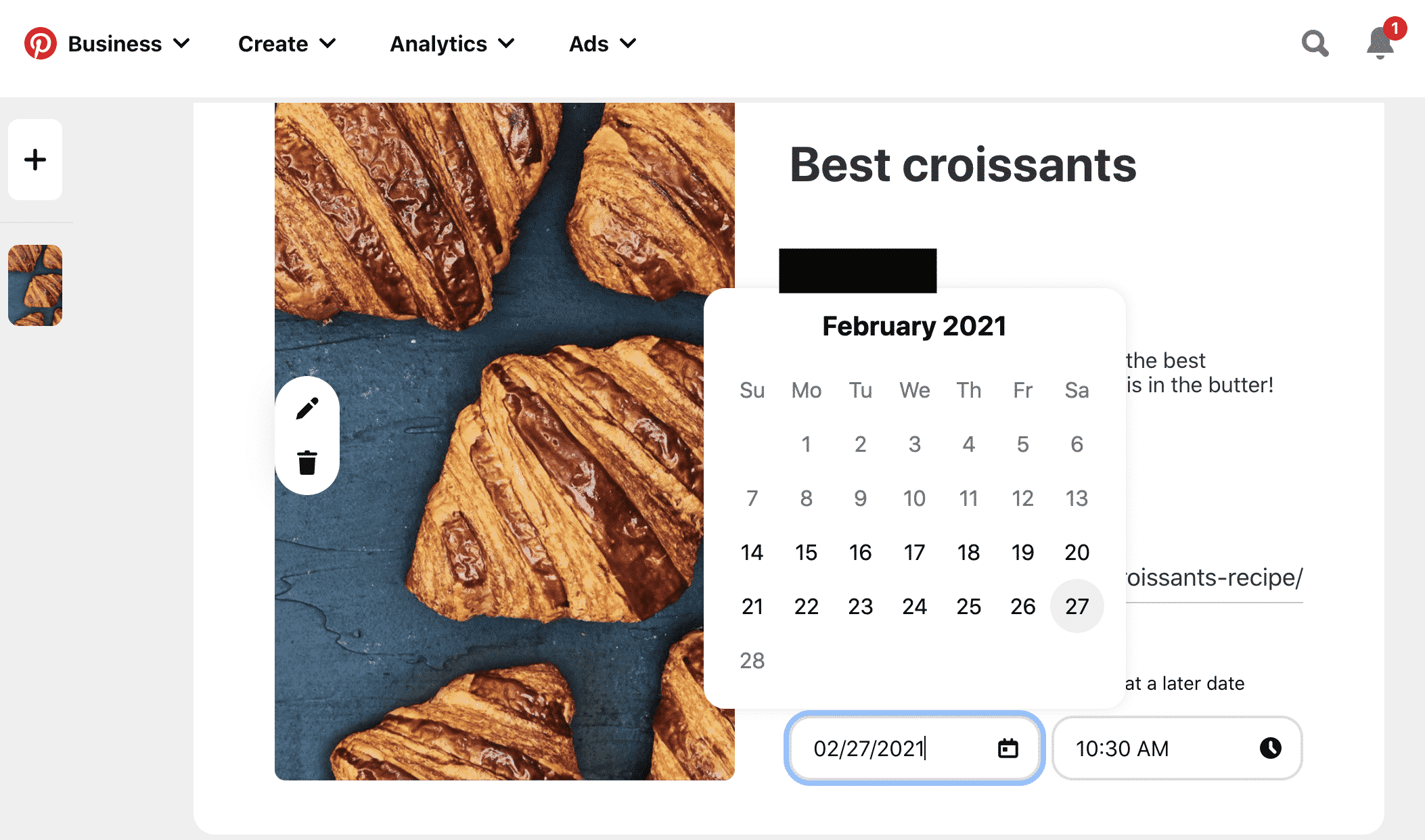 Planen Sie das beste Croissants-Board für Februar 2021
