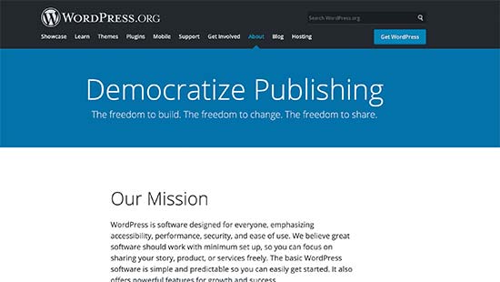 Die Mission von WordPress ist es, das Publizieren zu demokratisieren