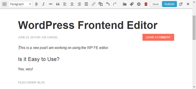 WordPress Frontend-Editor