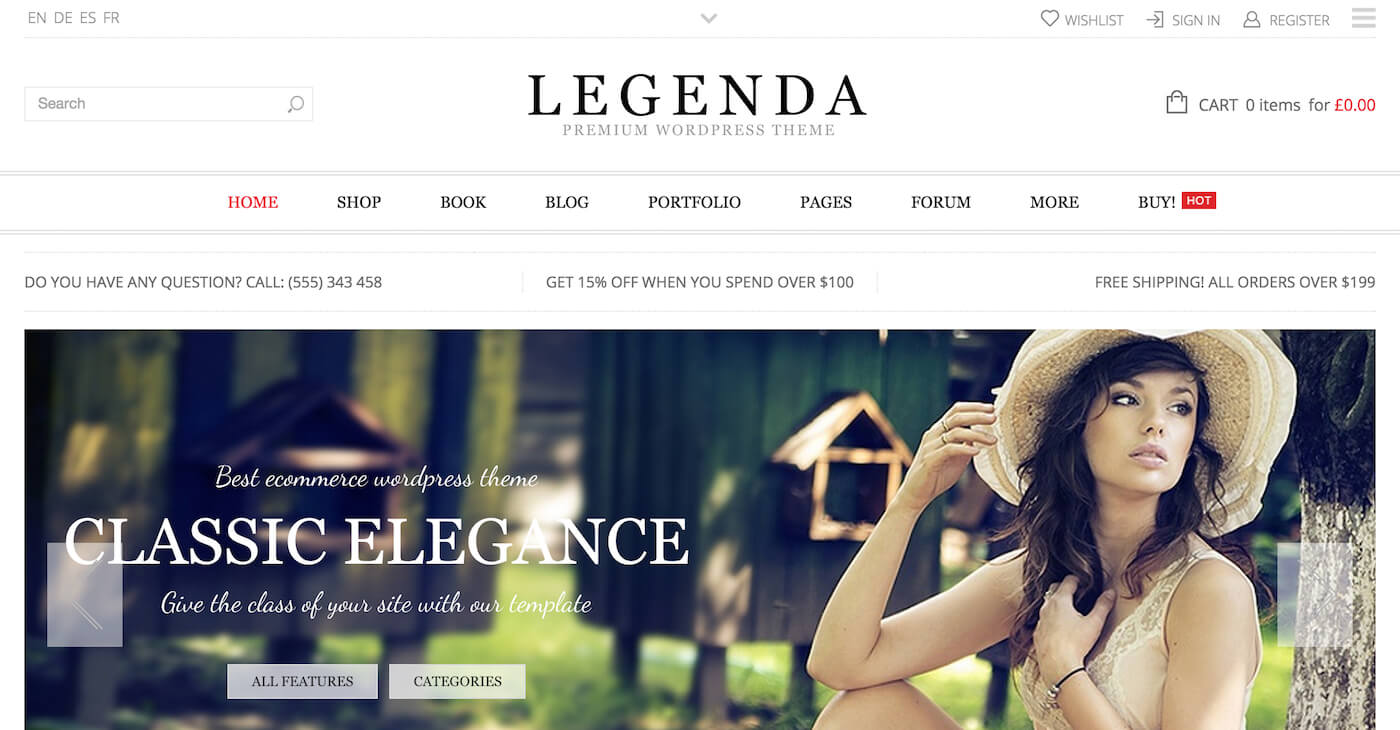 Legenda eCommerce WordPress-Theme