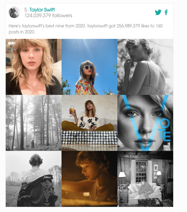 Taylor Swift Top 9 Instagram-Fotos des Jahres