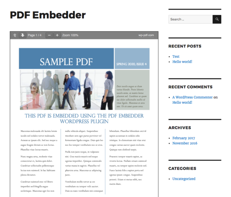 PDF-Einbetter-Beispiel