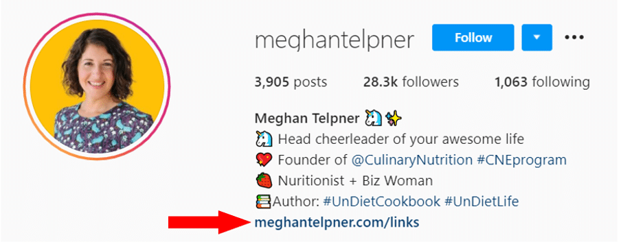 Meghan Telpner Instagram-Linkbaum-Konto