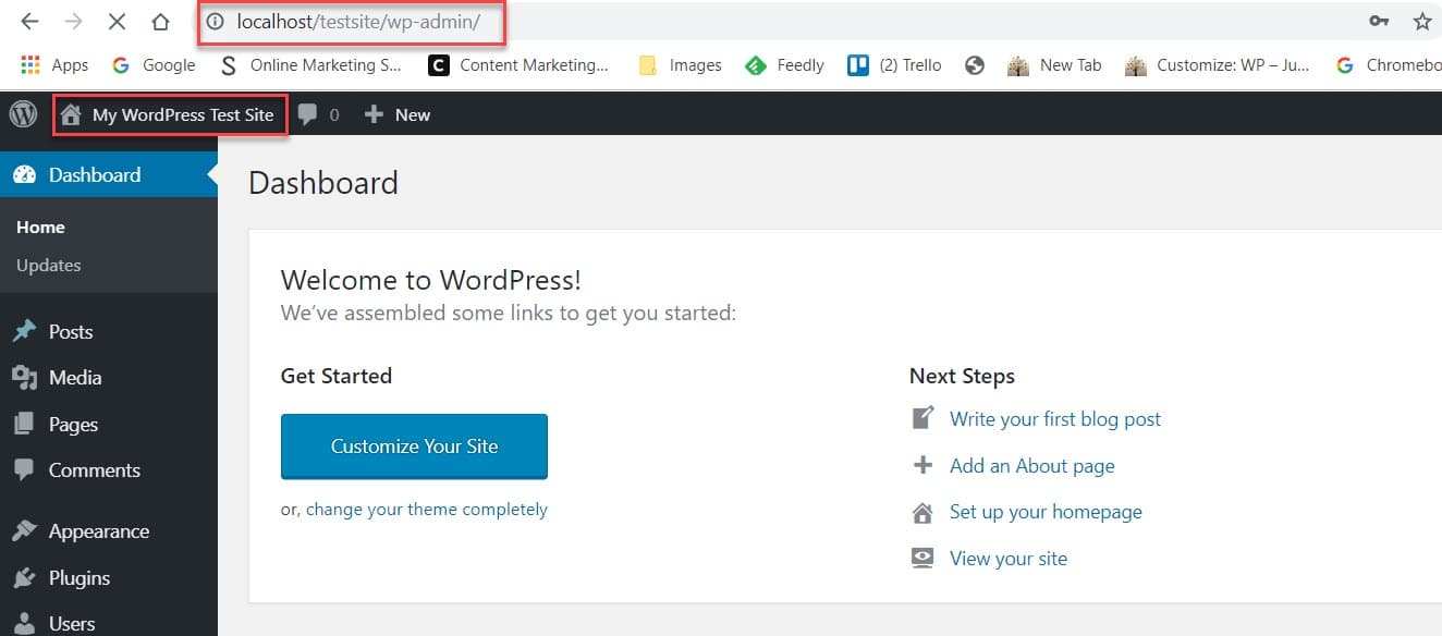 WordPress lokal installieren
