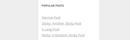 Sticky Posts werden in normaler Reihenfolge angezeigt