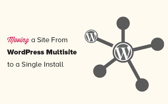 Aufteilen einer Site von einer WordPress-Multisite in eine Einzelinstallation