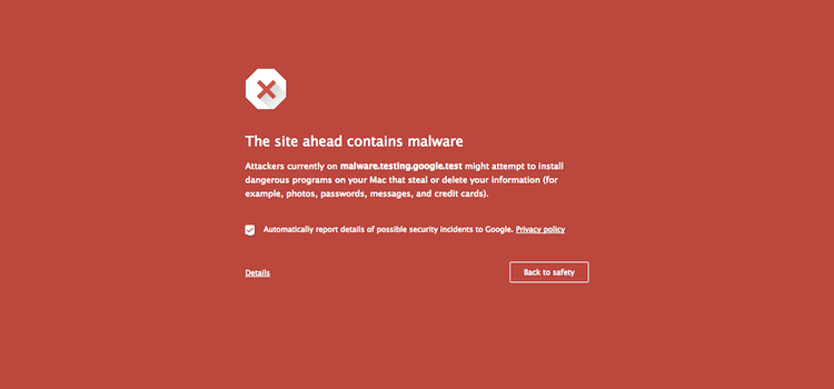 Google-Malware-Warnung