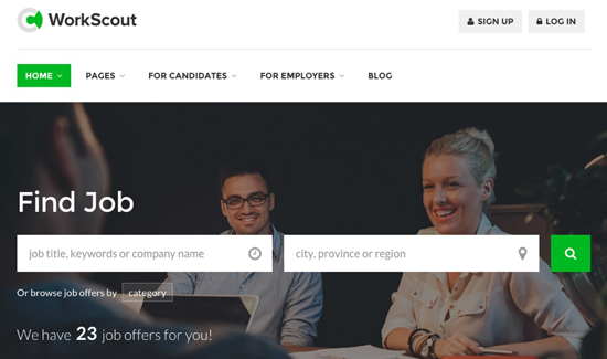 WorkScout WordPress-Jobbörsen-Theme