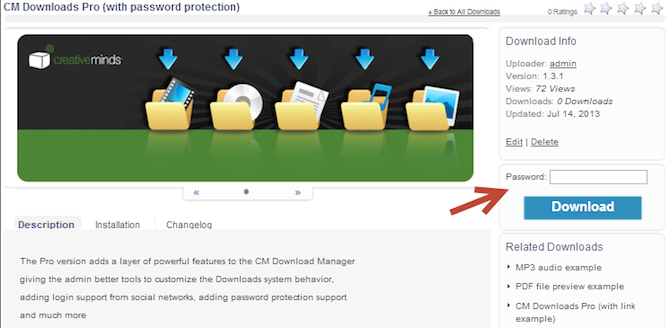 Passwörter für den CM-Download-Manager