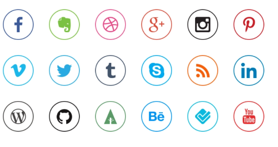 20 Social-Media-Symbole