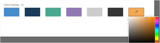 Wählen Sie ein Farbschema für Ihre Gesprächsformularseite