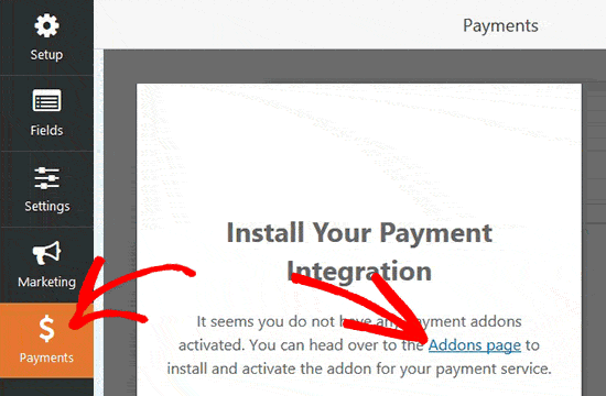 Zahlungs-Add-on-Dienst installieren
