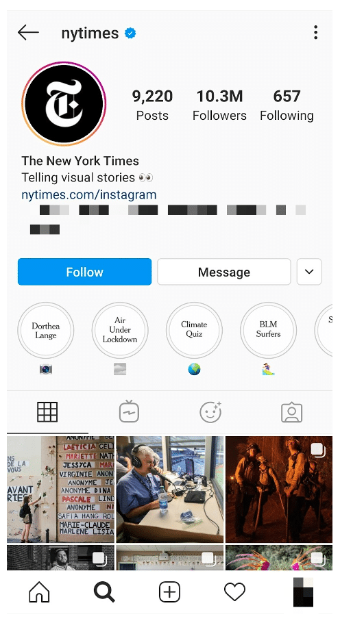 Instagram-Highlights der NY Times zu politischen Themen