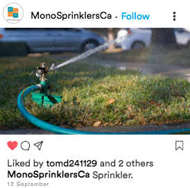 Beispiel für langweiligen Inhalt für Sprinkler-Konto